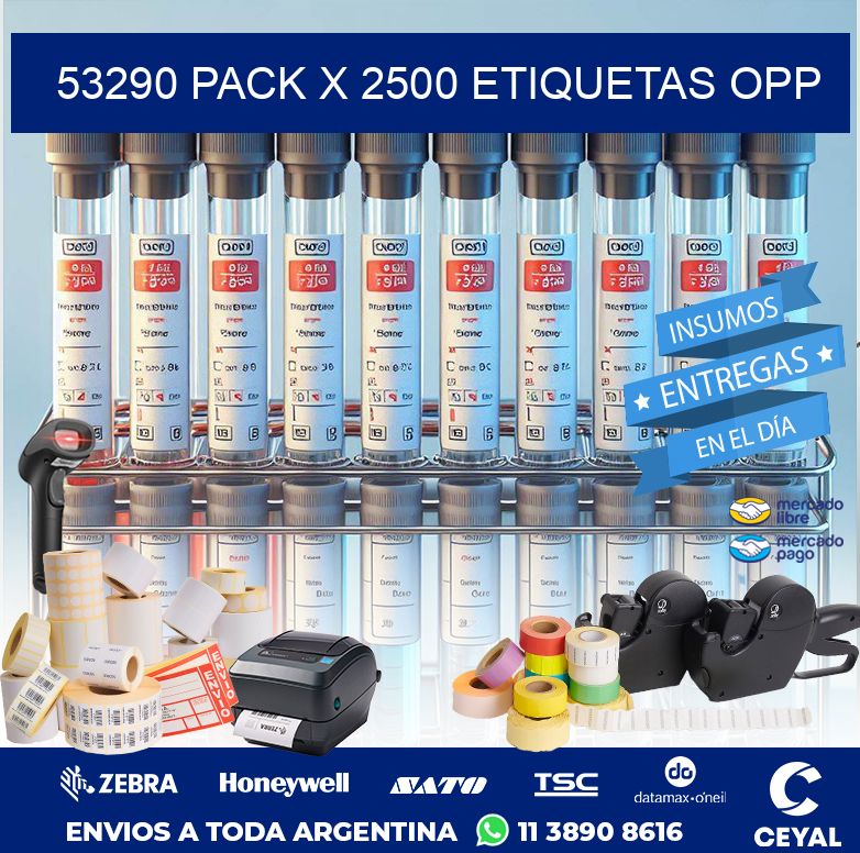 53290 PACK X 2500 ETIQUETAS OPP