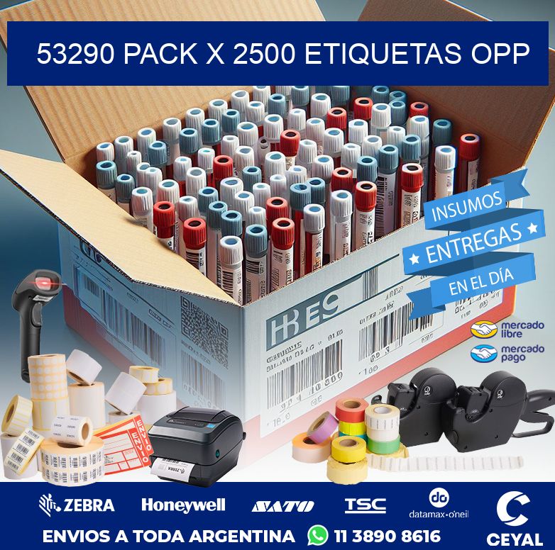 53290 PACK X 2500 ETIQUETAS OPP