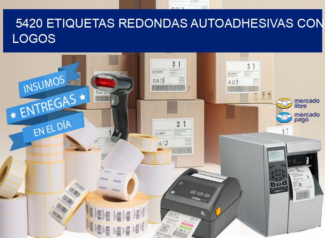 5420 ETIQUETAS REDONDAS AUTOADHESIVAS CON LOGOS