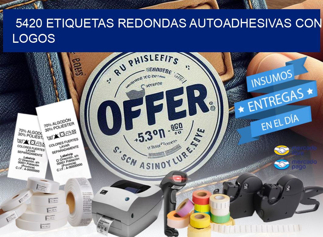 5420 ETIQUETAS REDONDAS AUTOADHESIVAS CON LOGOS