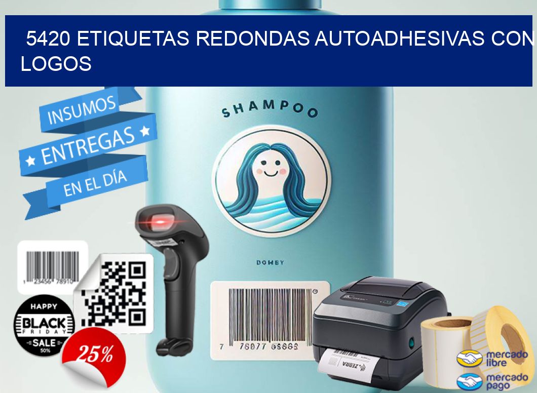 5420 ETIQUETAS REDONDAS AUTOADHESIVAS CON LOGOS