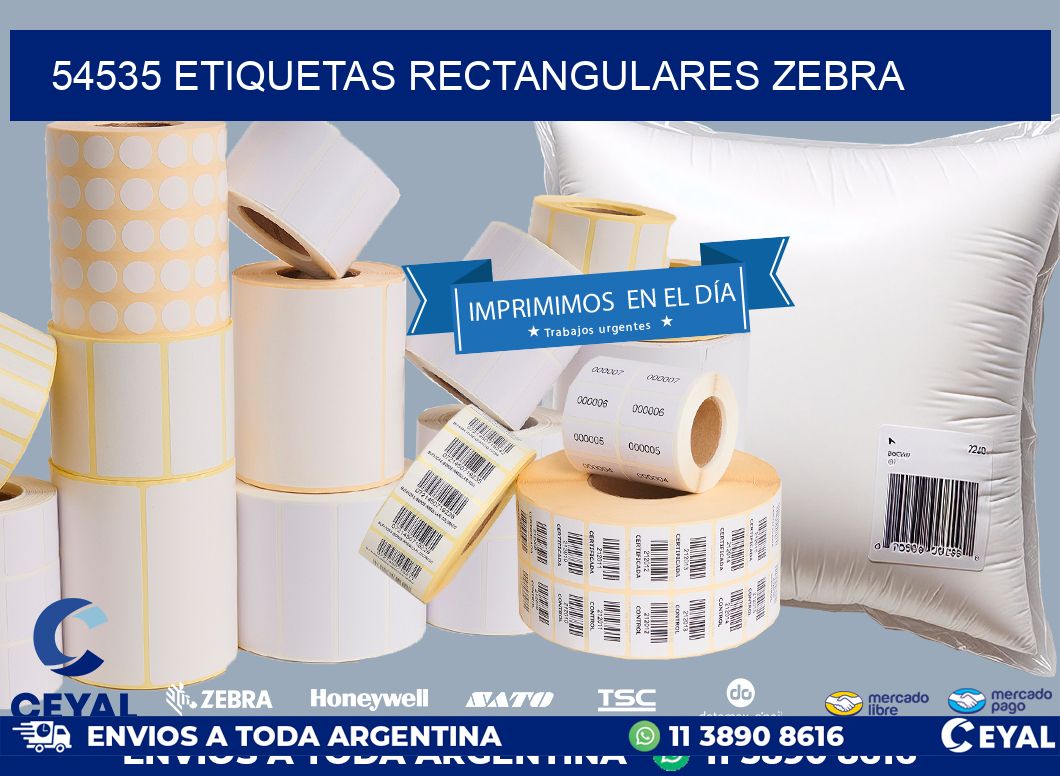 54535 etiquetas rectangulares zebra