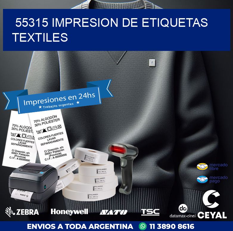 55315 IMPRESION DE ETIQUETAS TEXTILES