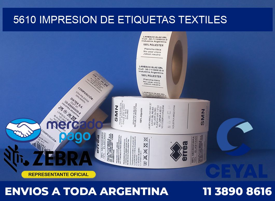 5610 IMPRESION DE ETIQUETAS TEXTILES