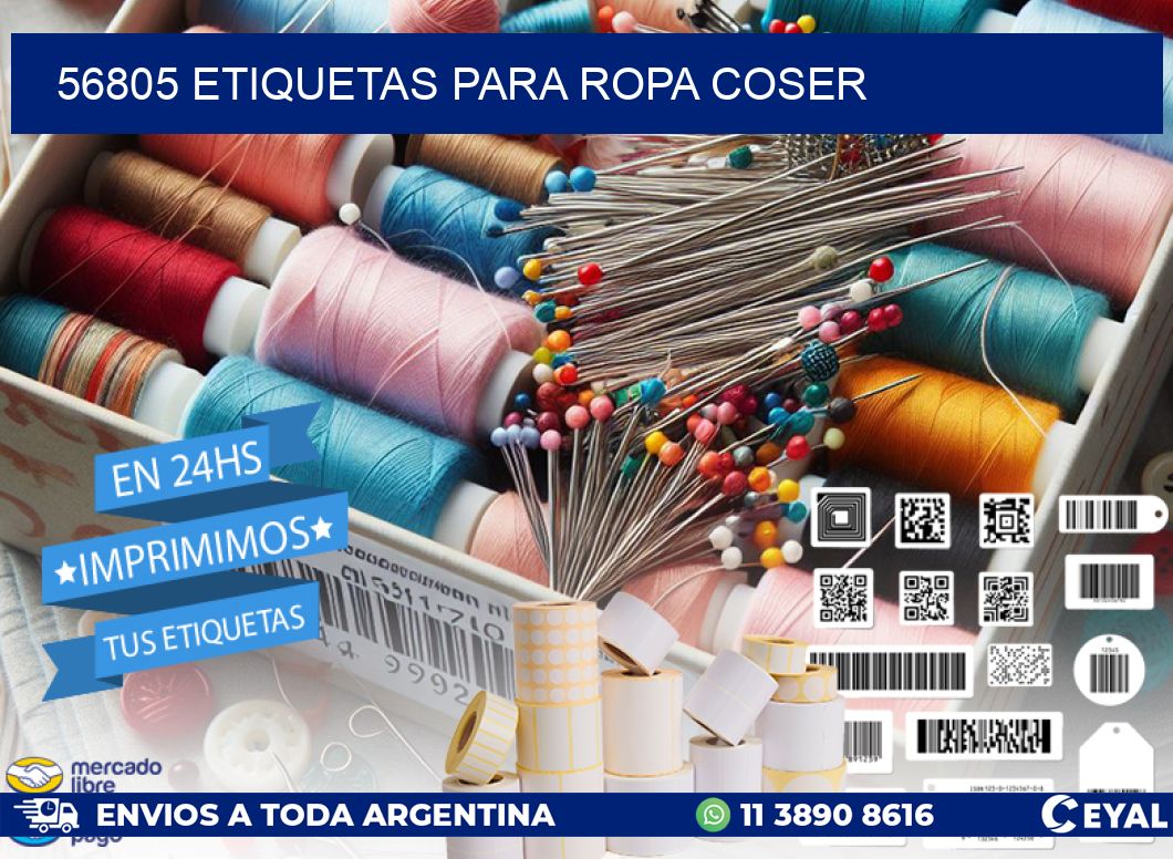 56805 ETIQUETAS PARA ROPA COSER