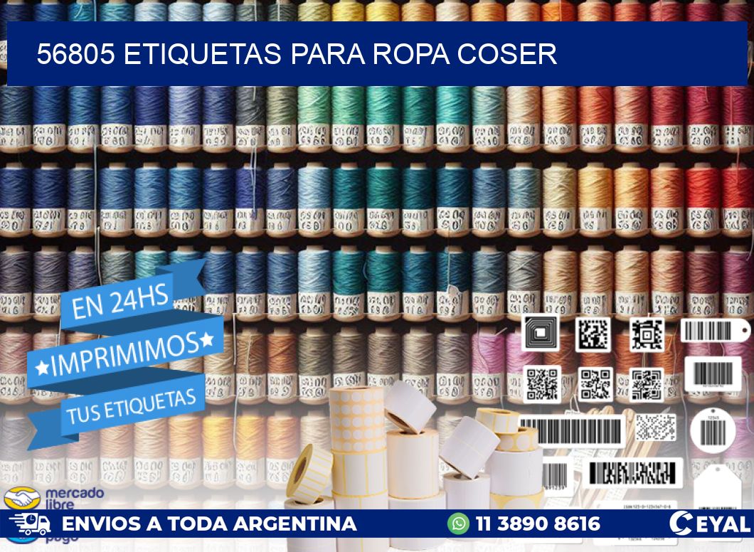 56805 ETIQUETAS PARA ROPA COSER