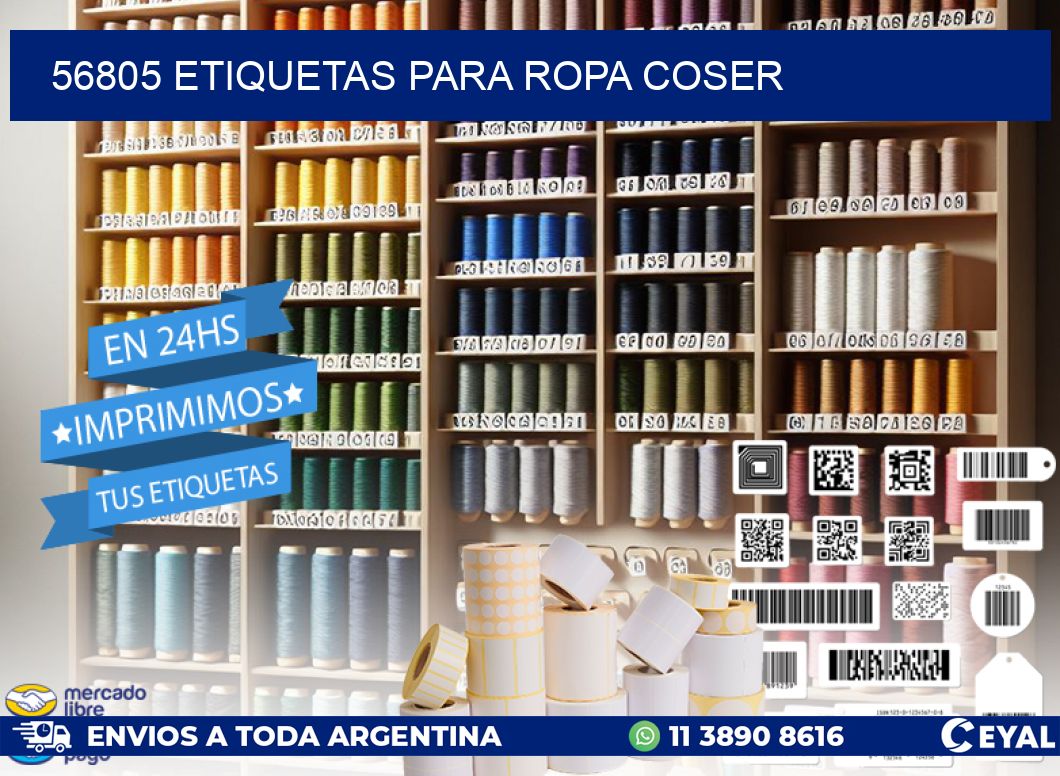56805 ETIQUETAS PARA ROPA COSER