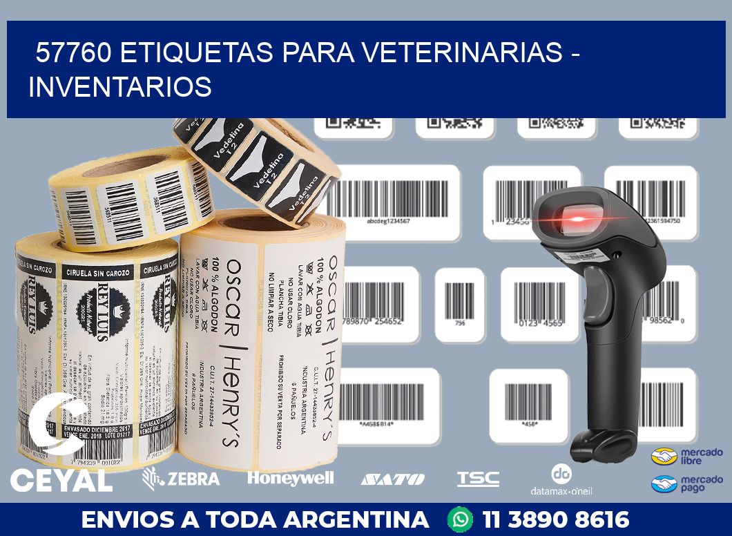 57760 ETIQUETAS PARA VETERINARIAS - INVENTARIOS