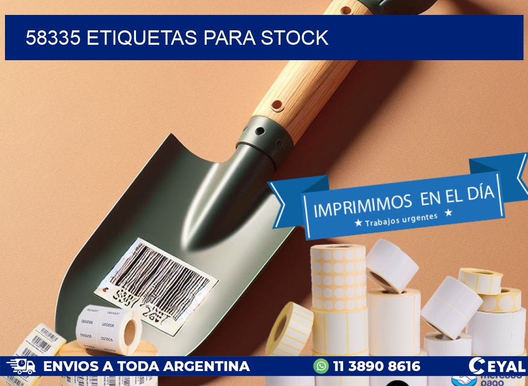 58335 ETIQUETAS PARA STOCK