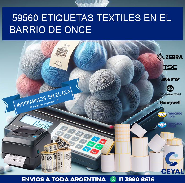 59560 ETIQUETAS TEXTILES EN EL BARRIO DE ONCE