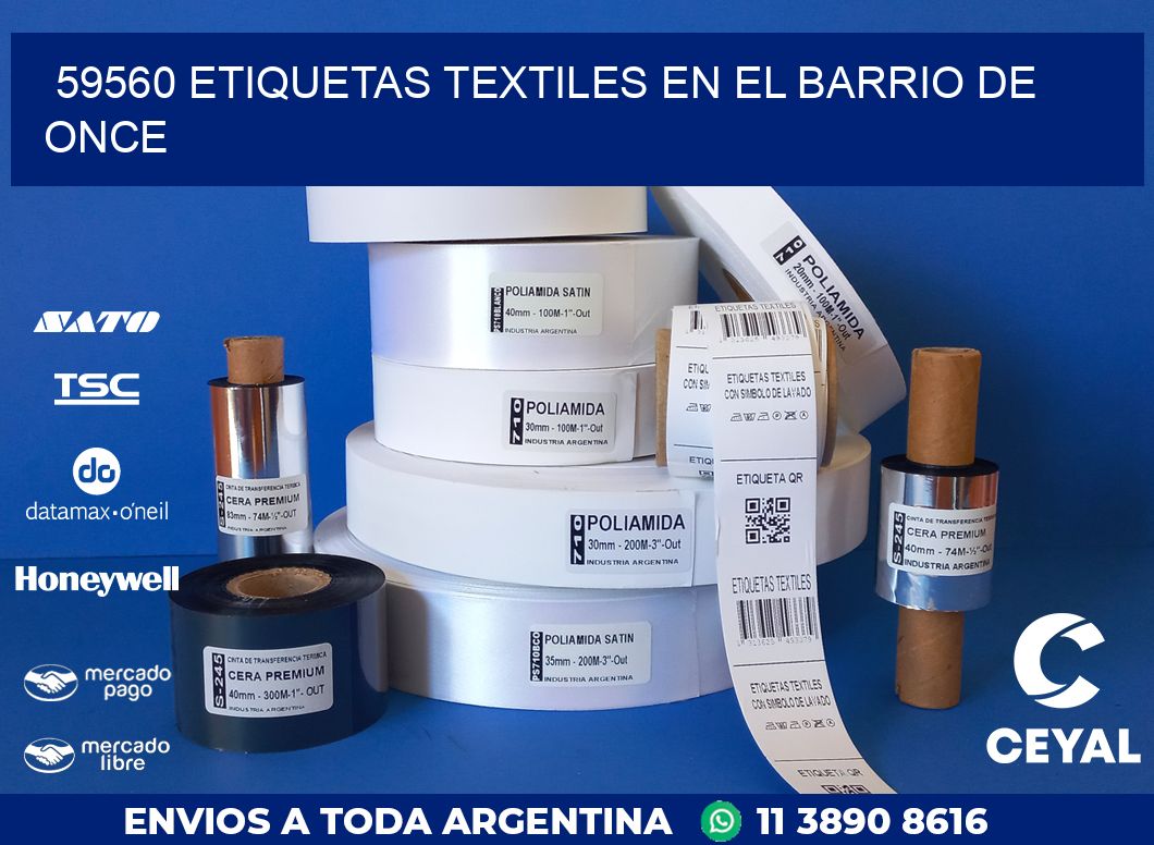 59560 ETIQUETAS TEXTILES EN EL BARRIO DE ONCE