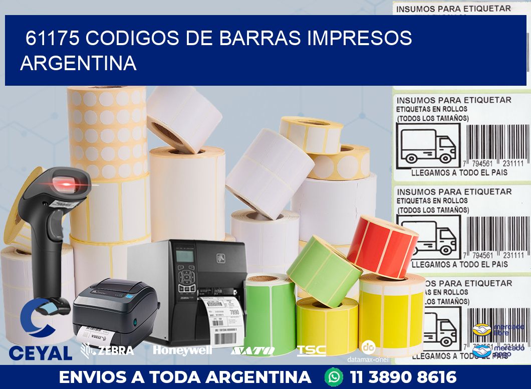 61175 codigos de barras impresos Argentina