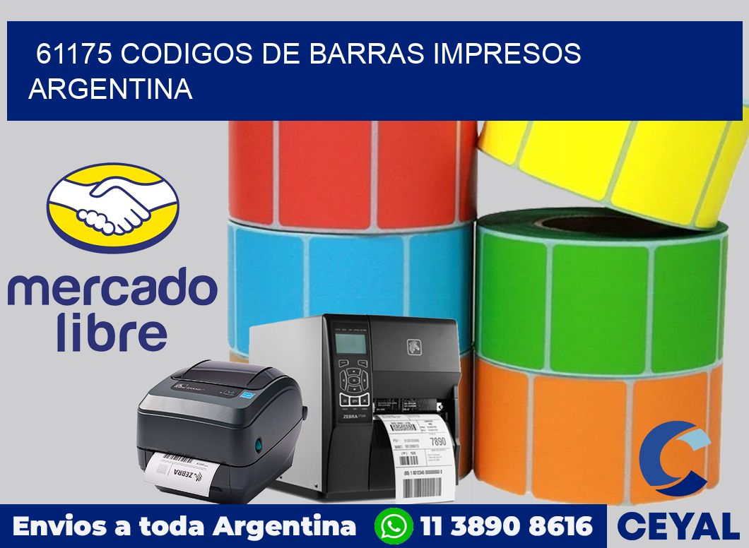 61175 codigos de barras impresos Argentina