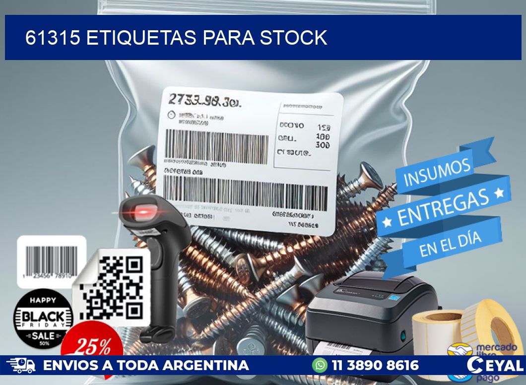 61315 ETIQUETAS PARA STOCK
