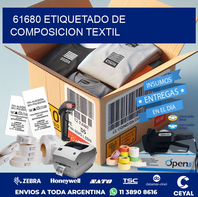 61680 ETIQUETADO DE COMPOSICION TEXTIL