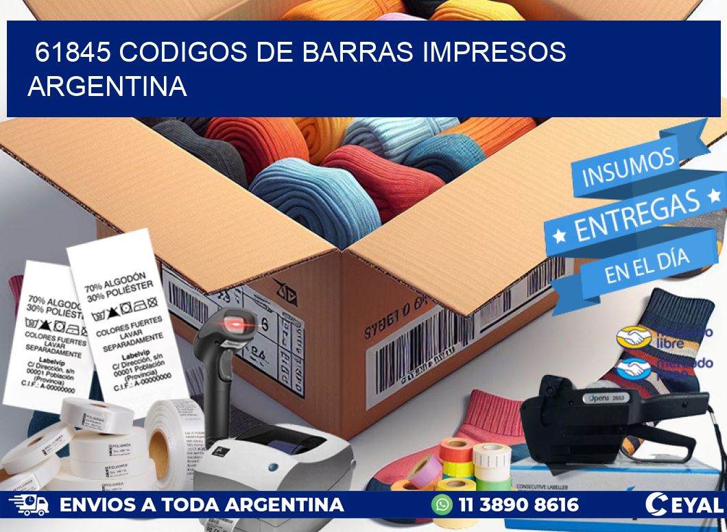 61845 Codigos de barras impresos Argentina