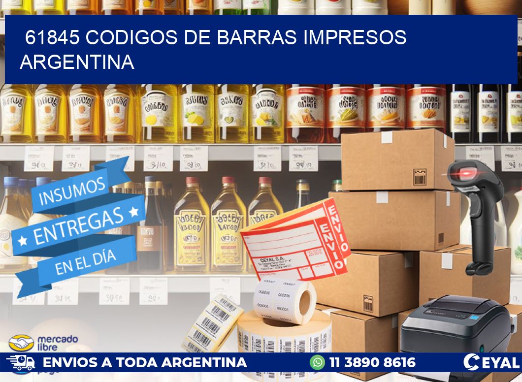 61845 Codigos de barras impresos Argentina