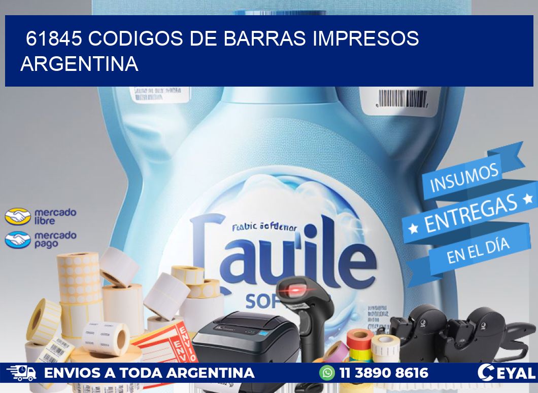 61845 Codigos de barras impresos Argentina