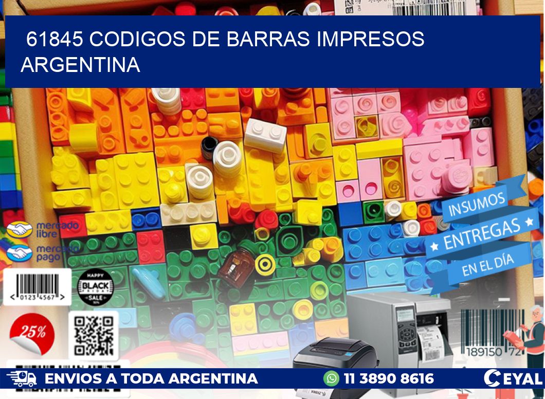 61845 Codigos de barras impresos Argentina