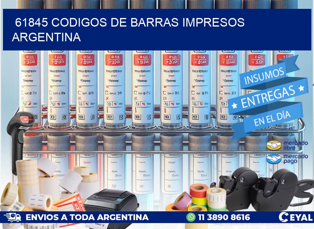 61845 Codigos de barras impresos Argentina