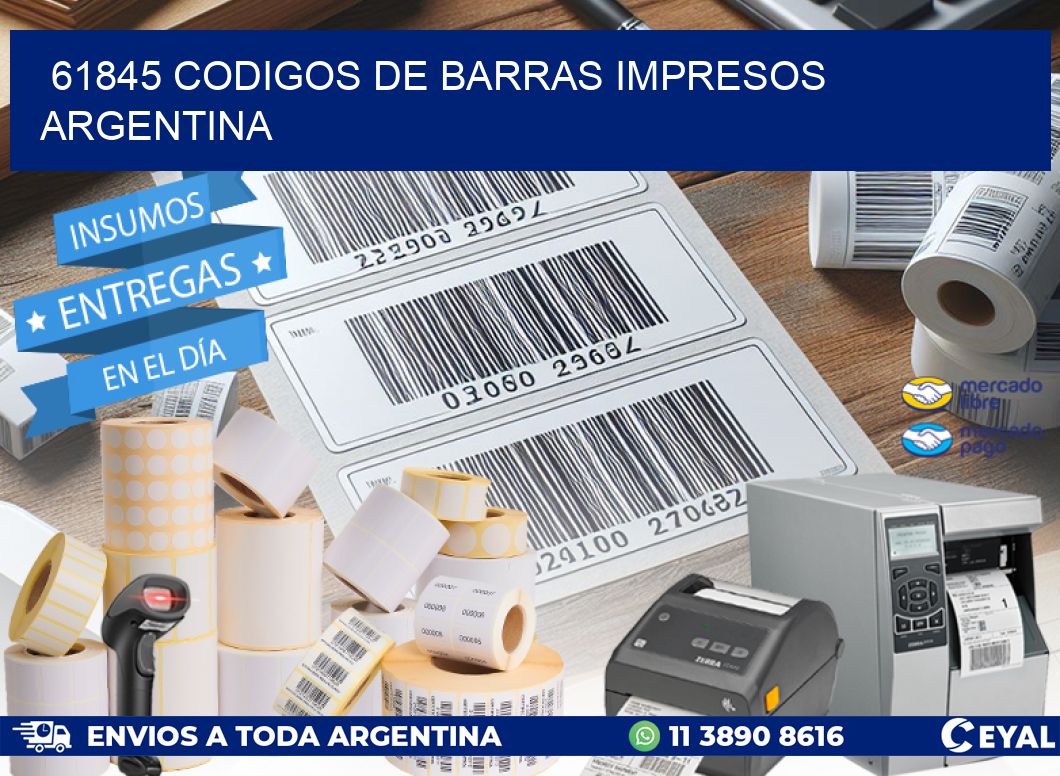 61845 Codigos de barras impresos Argentina
