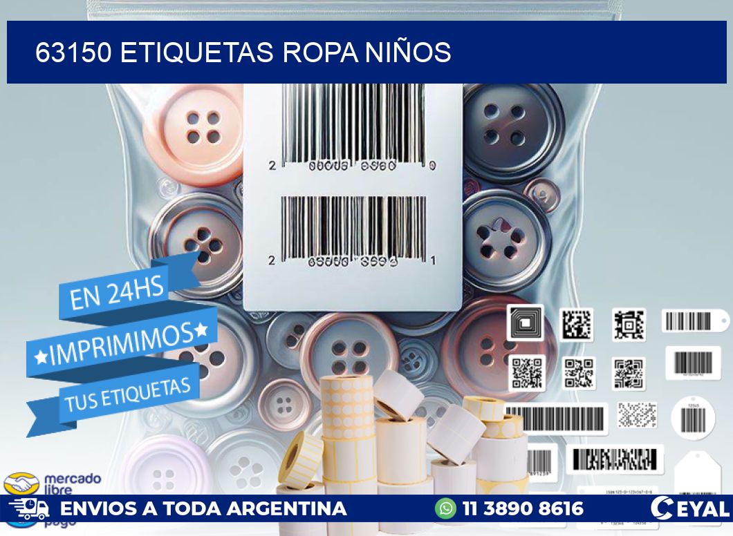 63150 ETIQUETAS ROPA NIÑOS