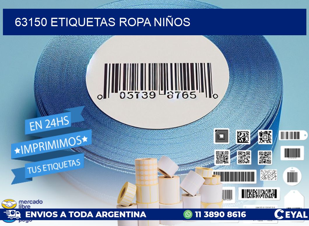 63150 ETIQUETAS ROPA NIÑOS