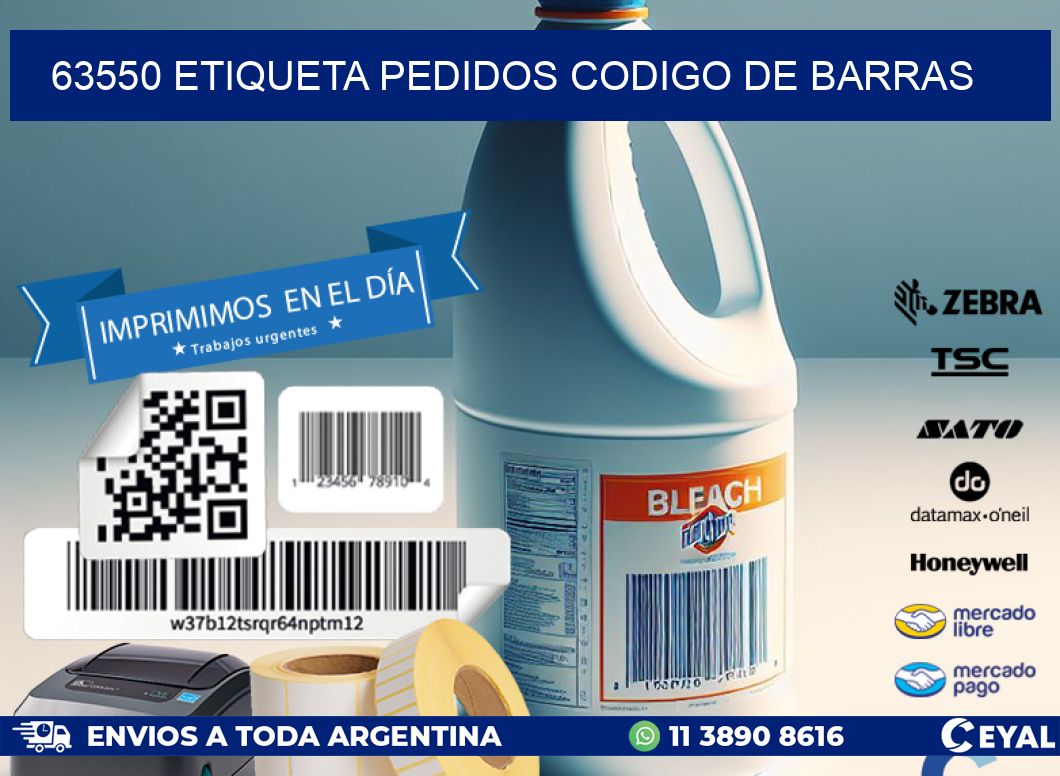 63550 etiqueta pedidos codigo de barras