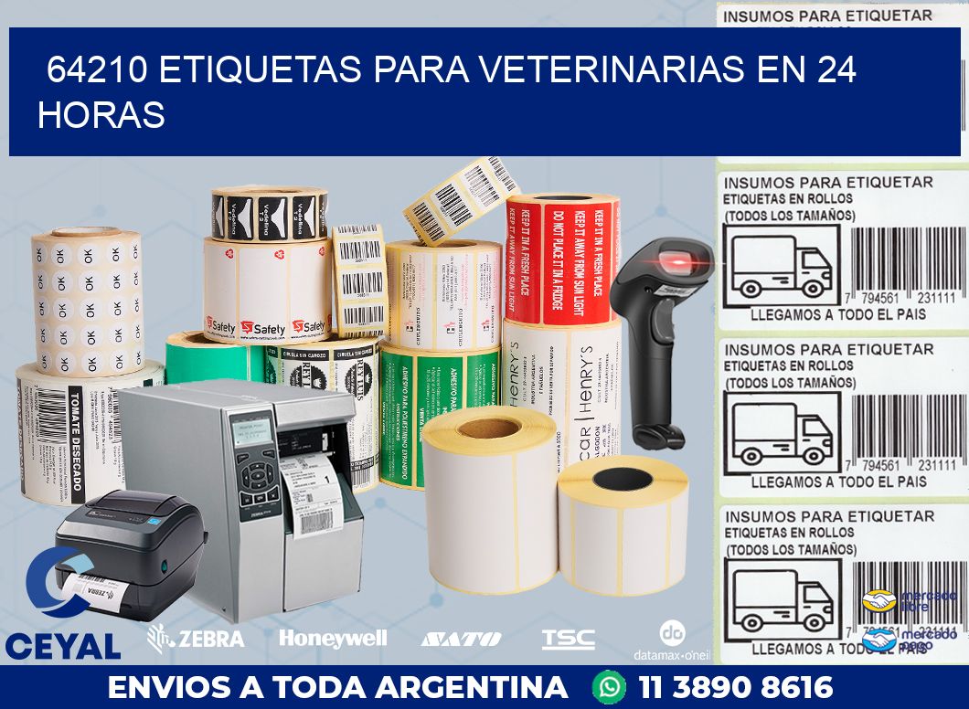 64210 ETIQUETAS PARA VETERINARIAS EN 24 HORAS