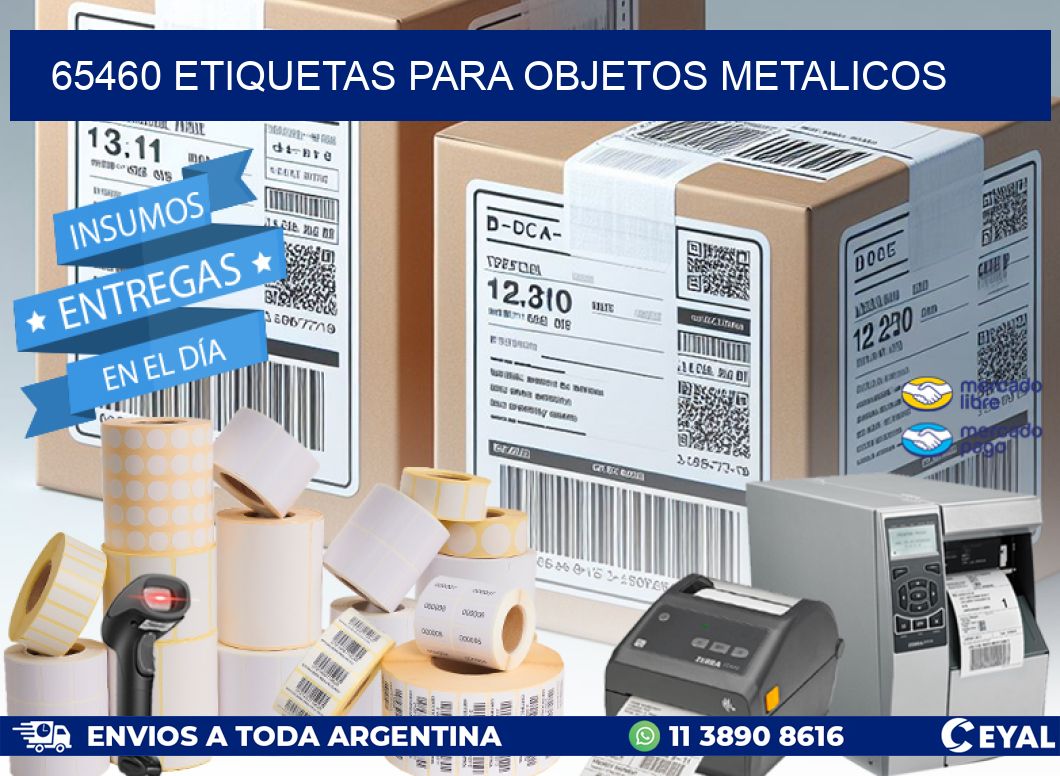 65460 etiquetas para objetos metalicos