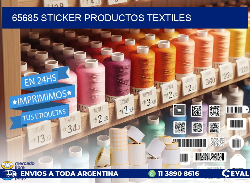 65685 STICKER PRODUCTOS TEXTILES