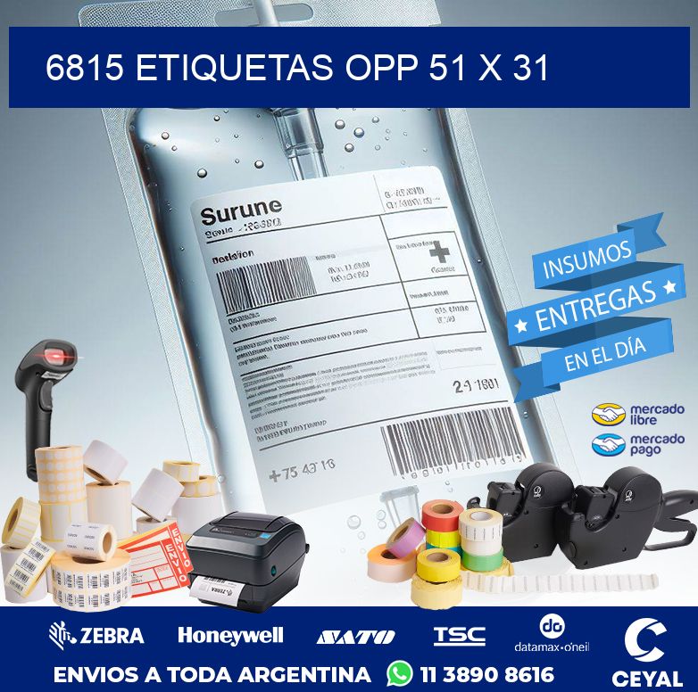 6815 ETIQUETAS OPP 51 X 31