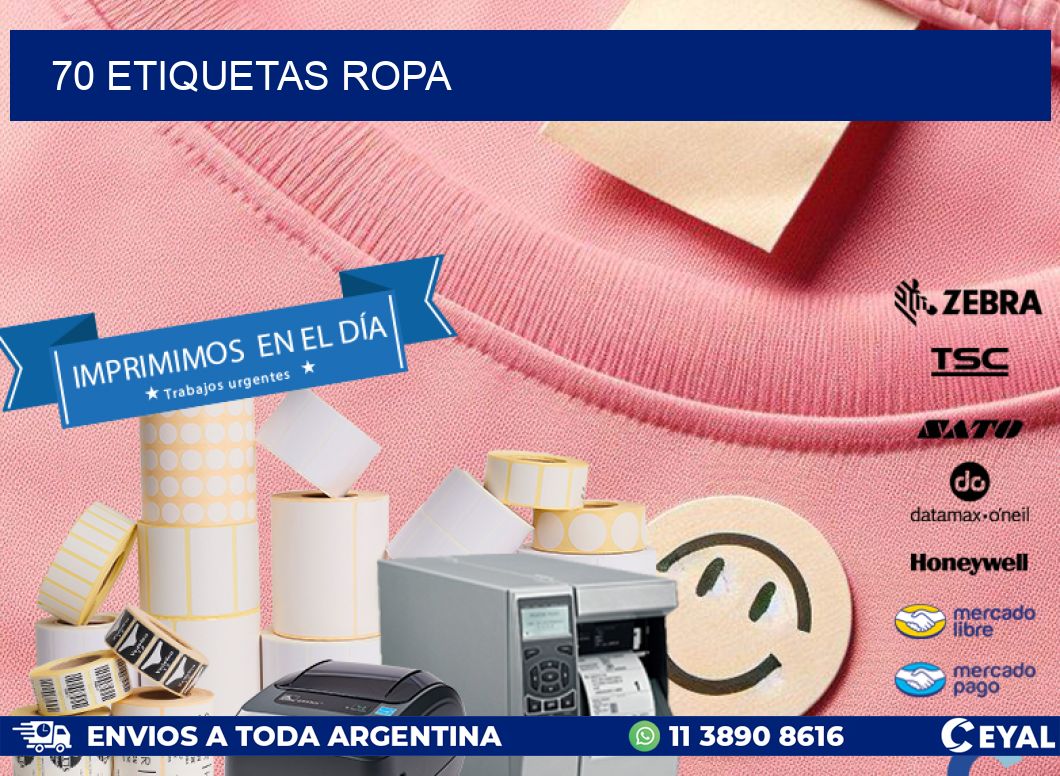 70 ETIQUETAS ROPA