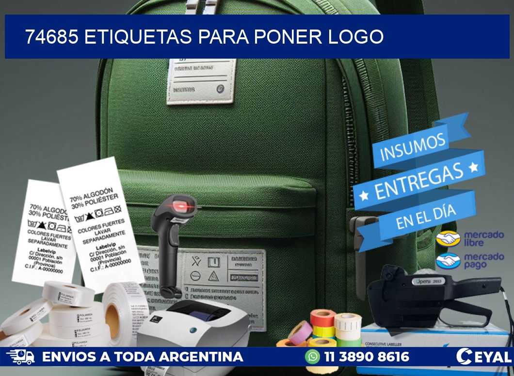 74685 ETIQUETAS PARA PONER LOGO