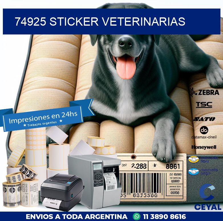 74925 STICKER VETERINARIAS