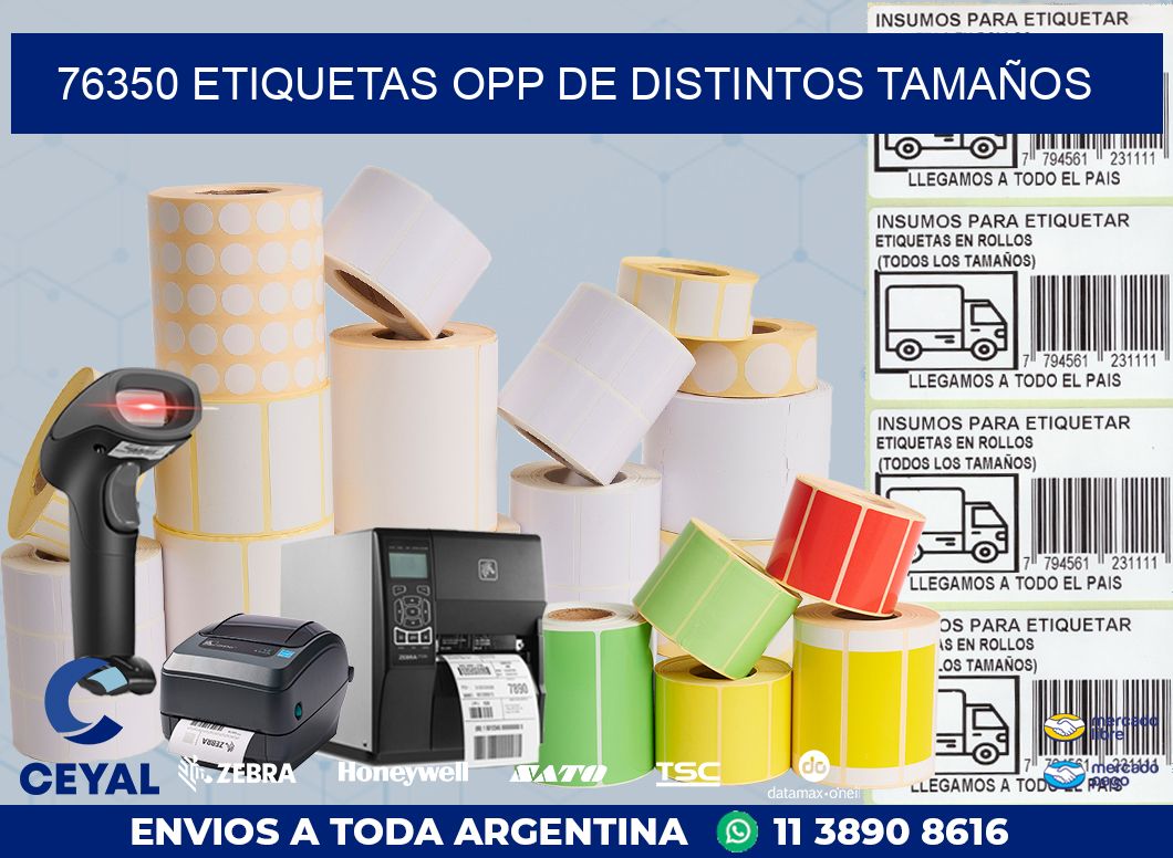 76350 ETIQUETAS OPP DE DISTINTOS TAMAÑOS