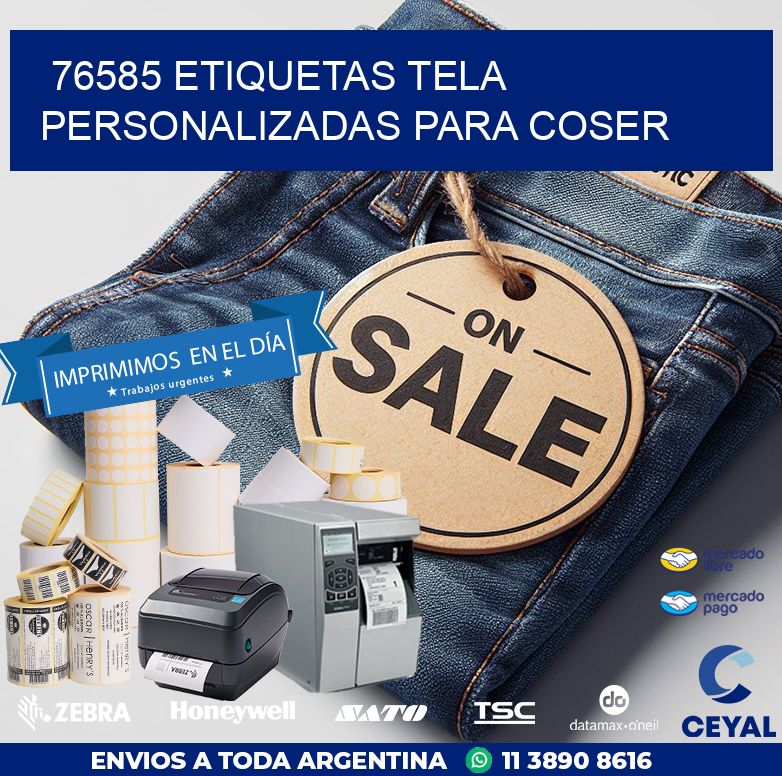 76585 ETIQUETAS TELA PERSONALIZADAS PARA COSER
