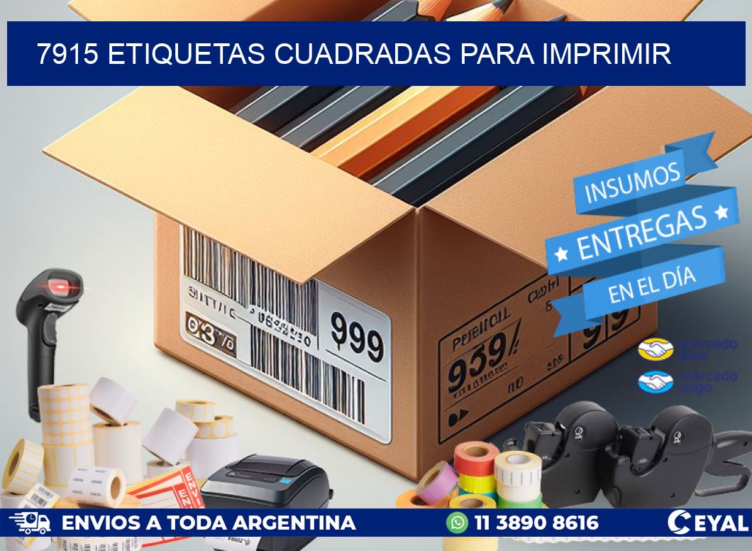 7915 Etiquetas cuadradas para imprimir