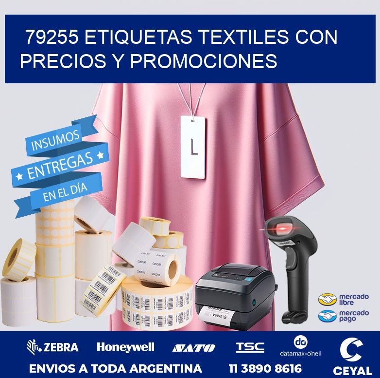 79255 ETIQUETAS TEXTILES CON PRECIOS Y PROMOCIONES