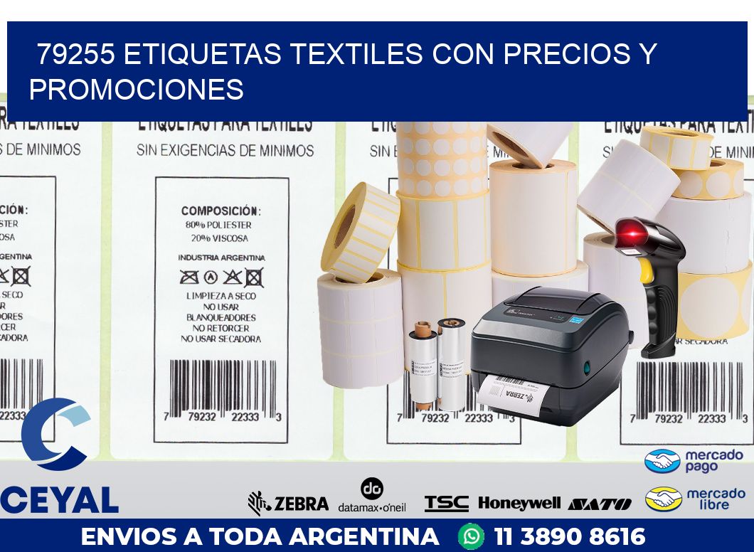 79255 ETIQUETAS TEXTILES CON PRECIOS Y PROMOCIONES