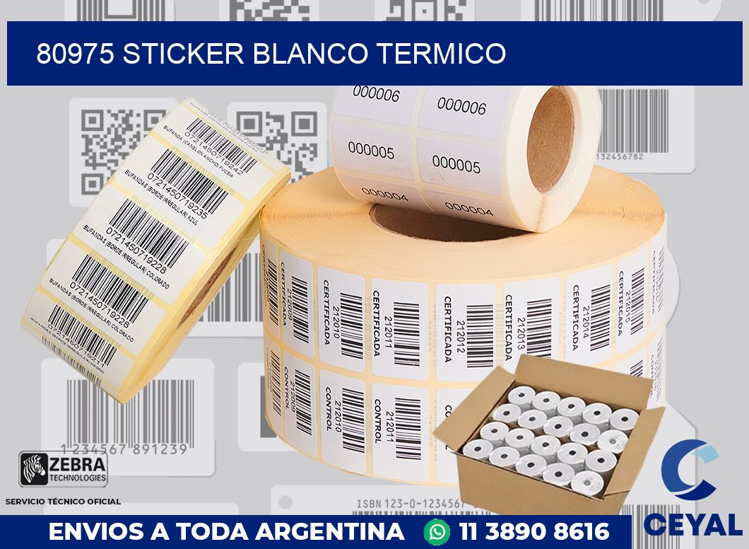 80975 sticker blanco termico