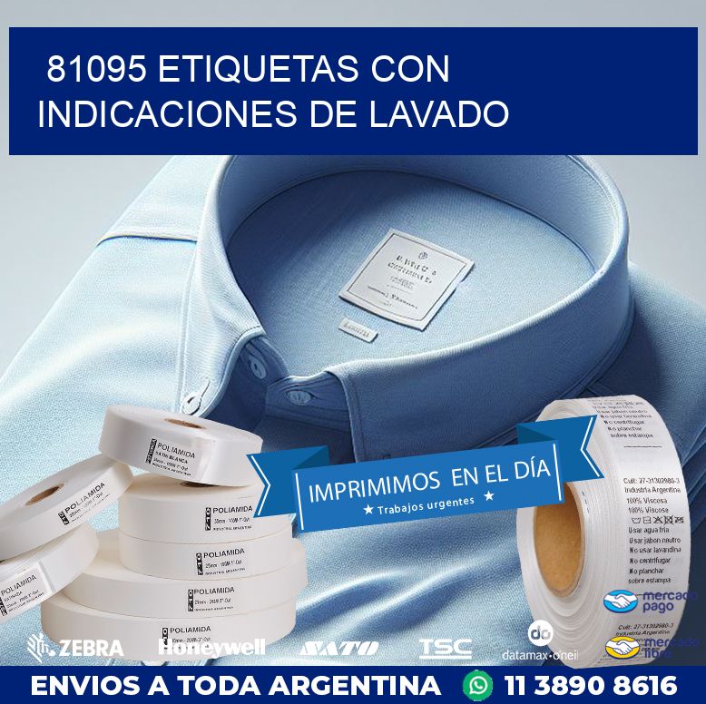 81095 ETIQUETAS CON INDICACIONES DE LAVADO