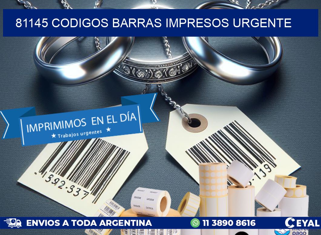 81145 codigos barras impresos urgente