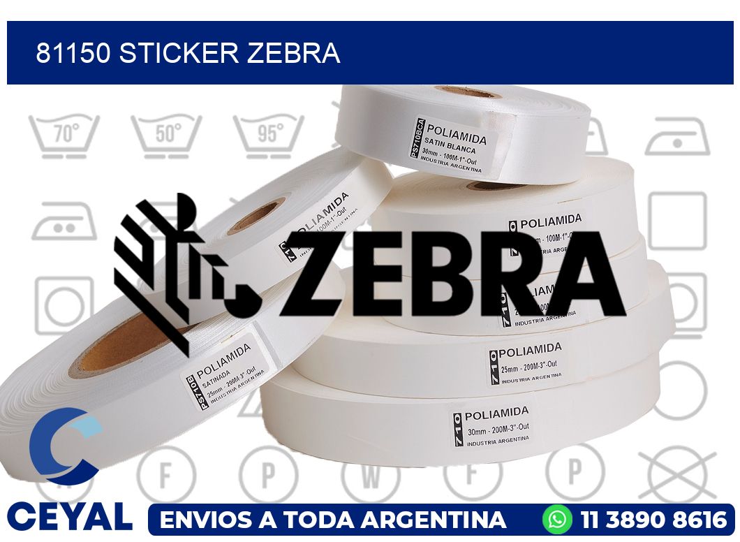 81150 sticker zebra