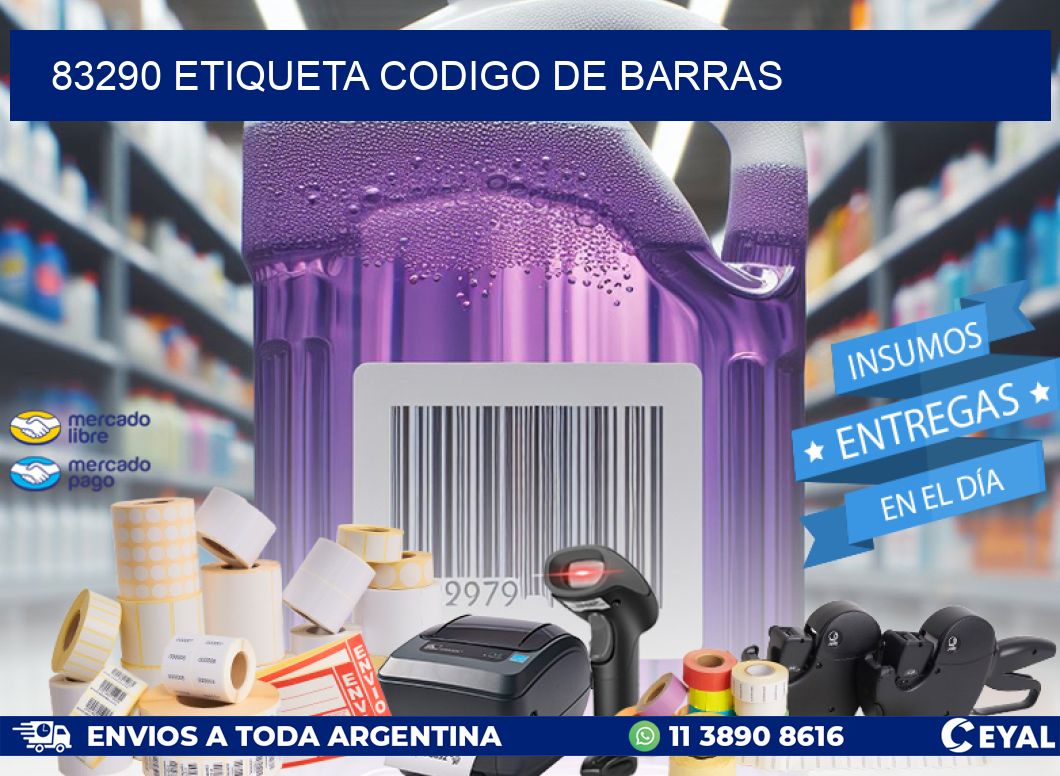 83290 etiqueta codigo de barras
