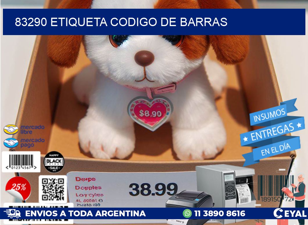 83290 etiqueta codigo de barras
