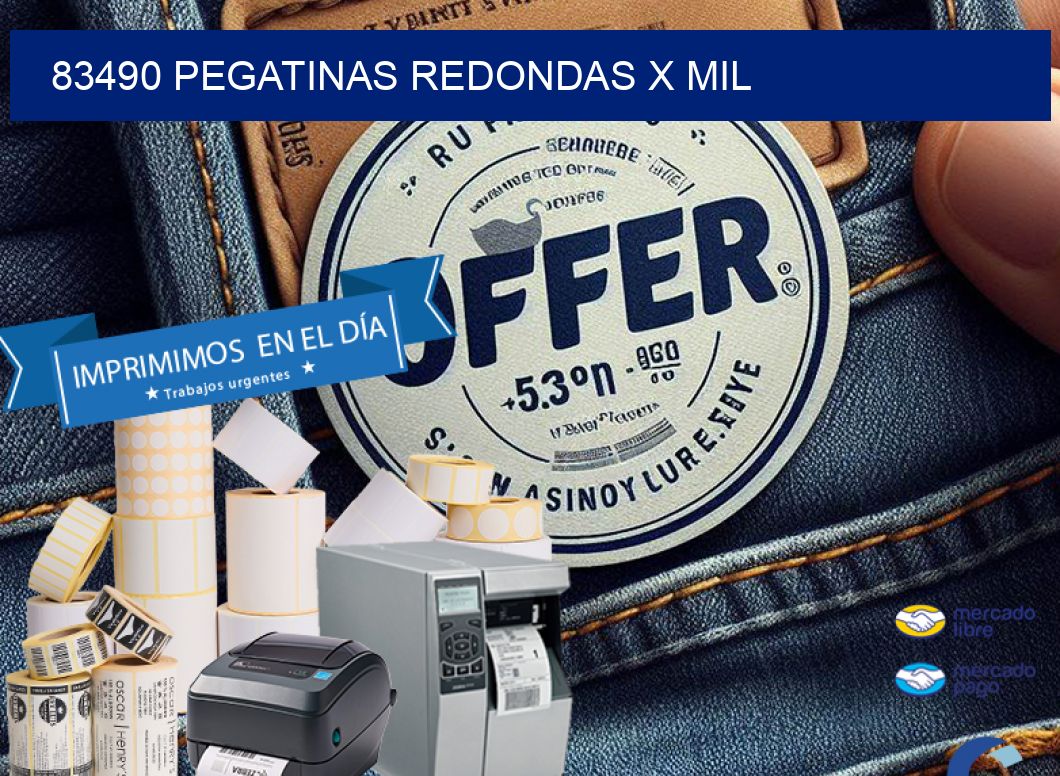 83490 PEGATINAS REDONDAS X MIL
