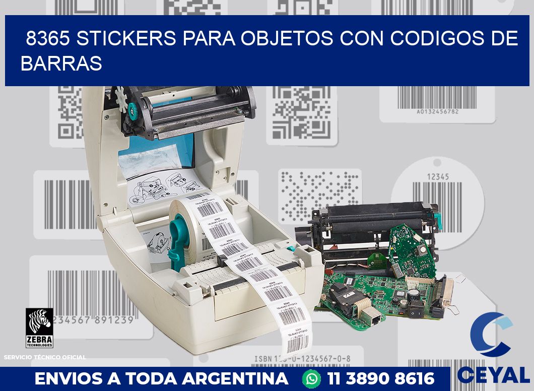 8365 STICKERS PARA OBJETOS CON CODIGOS DE BARRAS