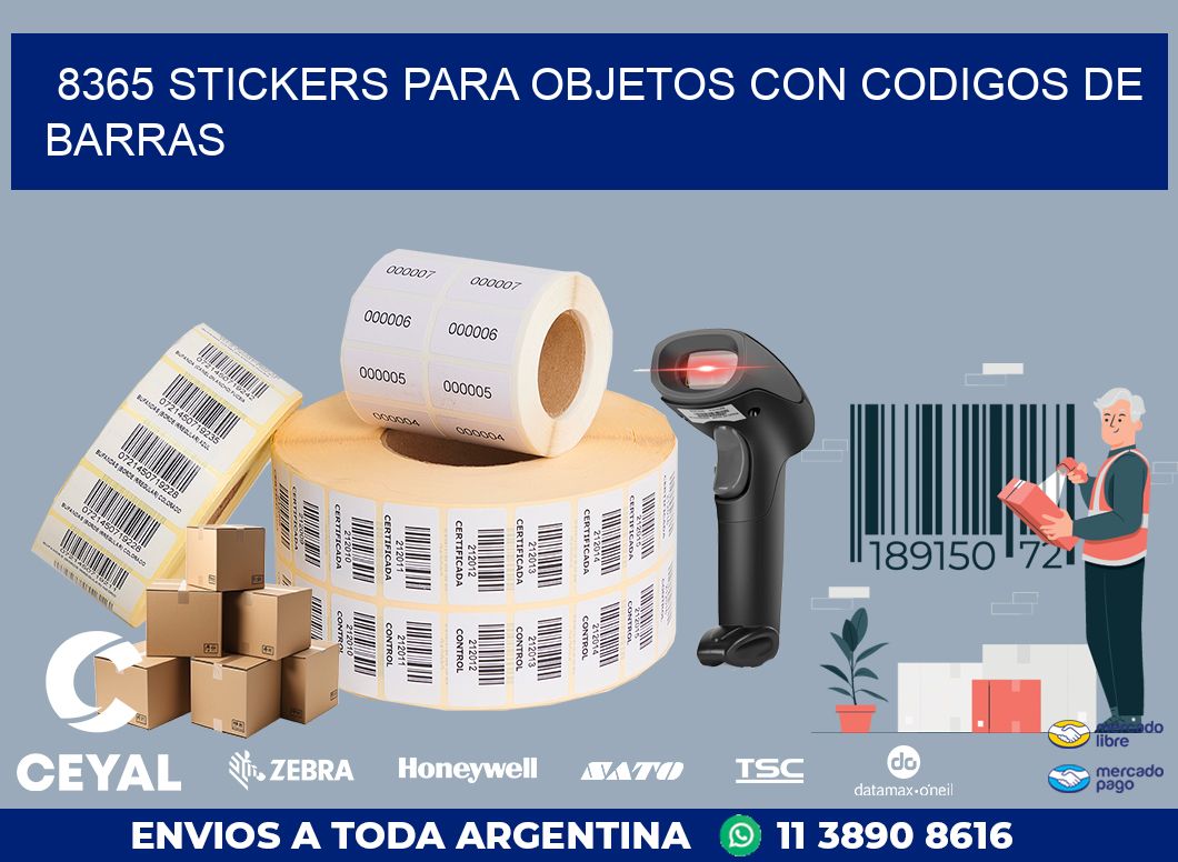 8365 STICKERS PARA OBJETOS CON CODIGOS DE BARRAS