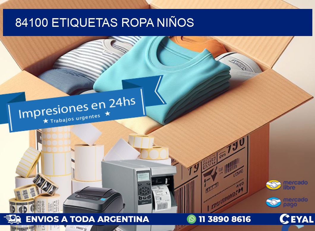 84100 ETIQUETAS ROPA NIÑOS